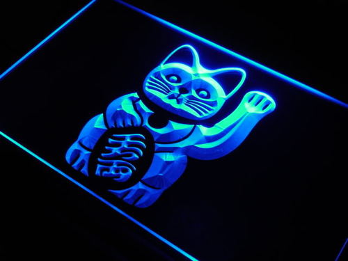 Lucky Cat Good Luck Charm neon Light Sign